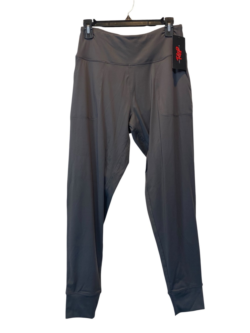TGP The Gym People Size M High-Waist Gray Active Leggings  Wide Waistband NWT